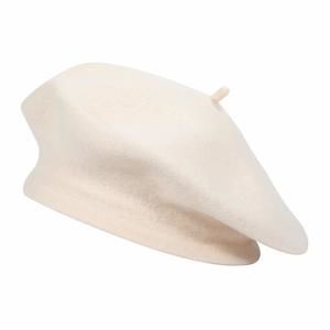 Wool Beret Hat Classic Solid Color French Beret For Women (creamy-white)🦄